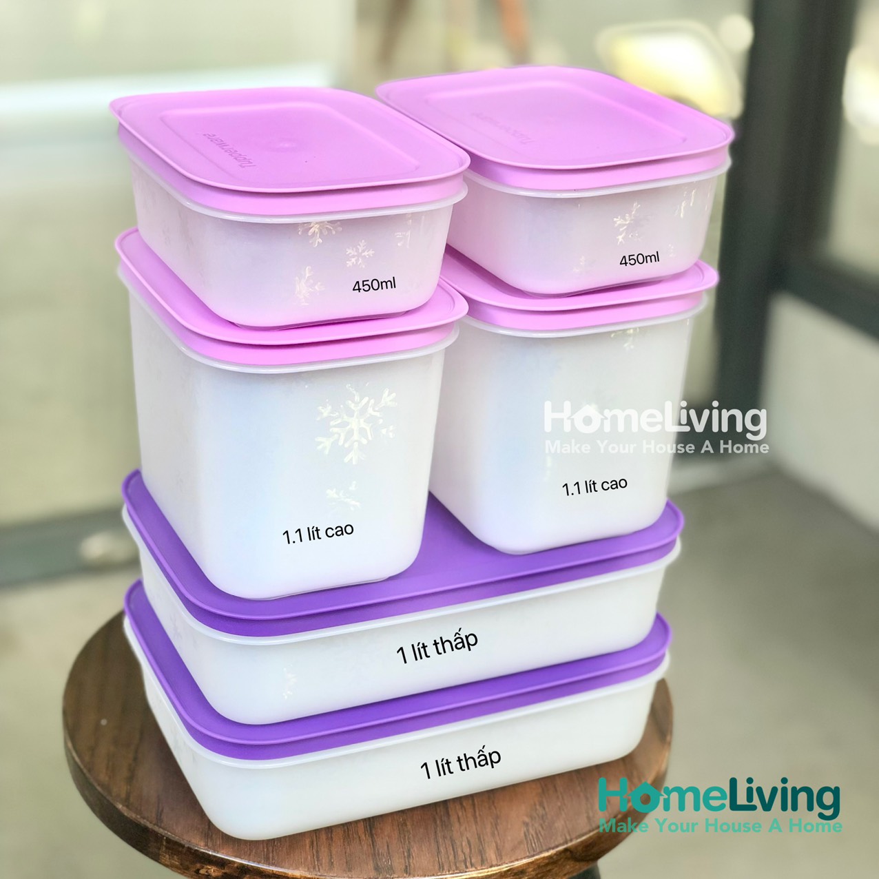 Bộ Trữ Đông Tupperware Freezermate Violet Set 6