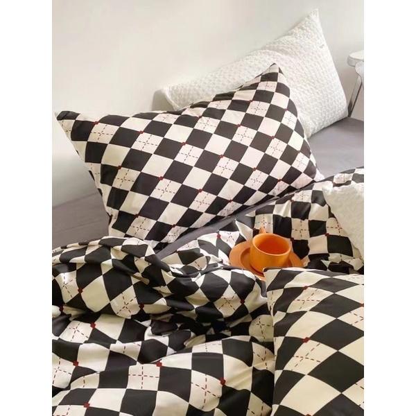 Bộ Chăn Ga Gối Cotton Living 100%cotton Hàng Nhập Khẩu Cao Cấp 4 Món Hình Thoi