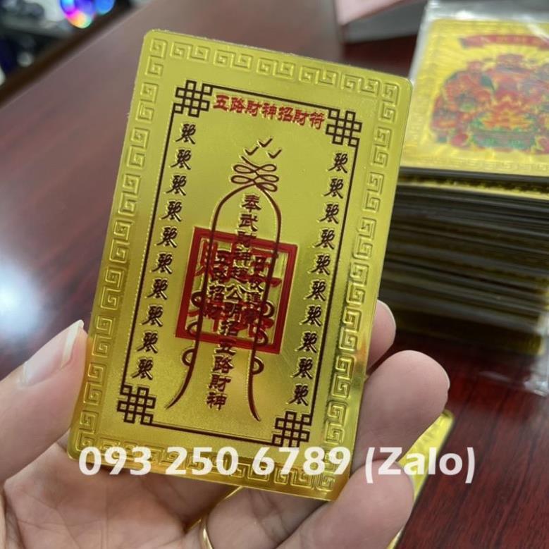 Kim Bài Ngũ Lộ Thần Tài Plastic