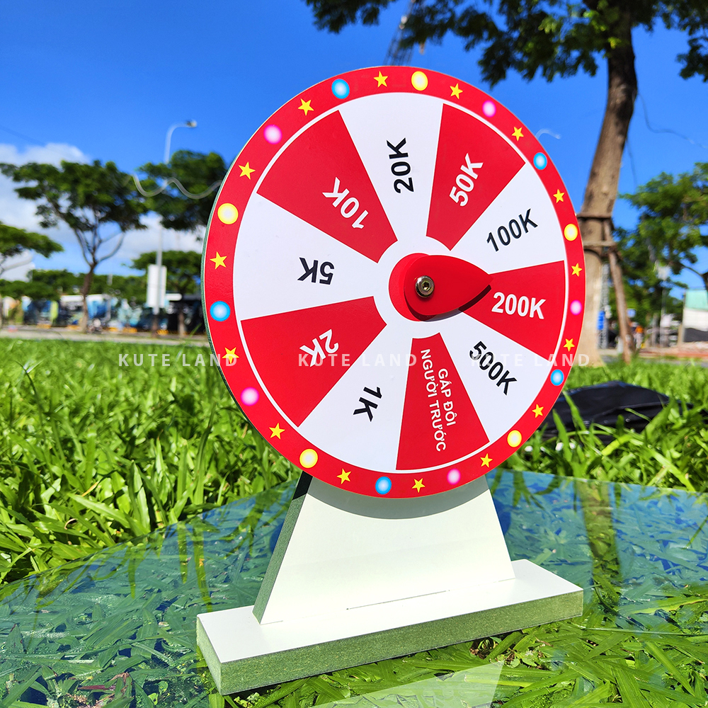 Vòng quay ăn nhậu uống rượu bia Drinking Game Roulette 25 cm 16 ô nội dung thú vị giải trí trong bữa tiệc