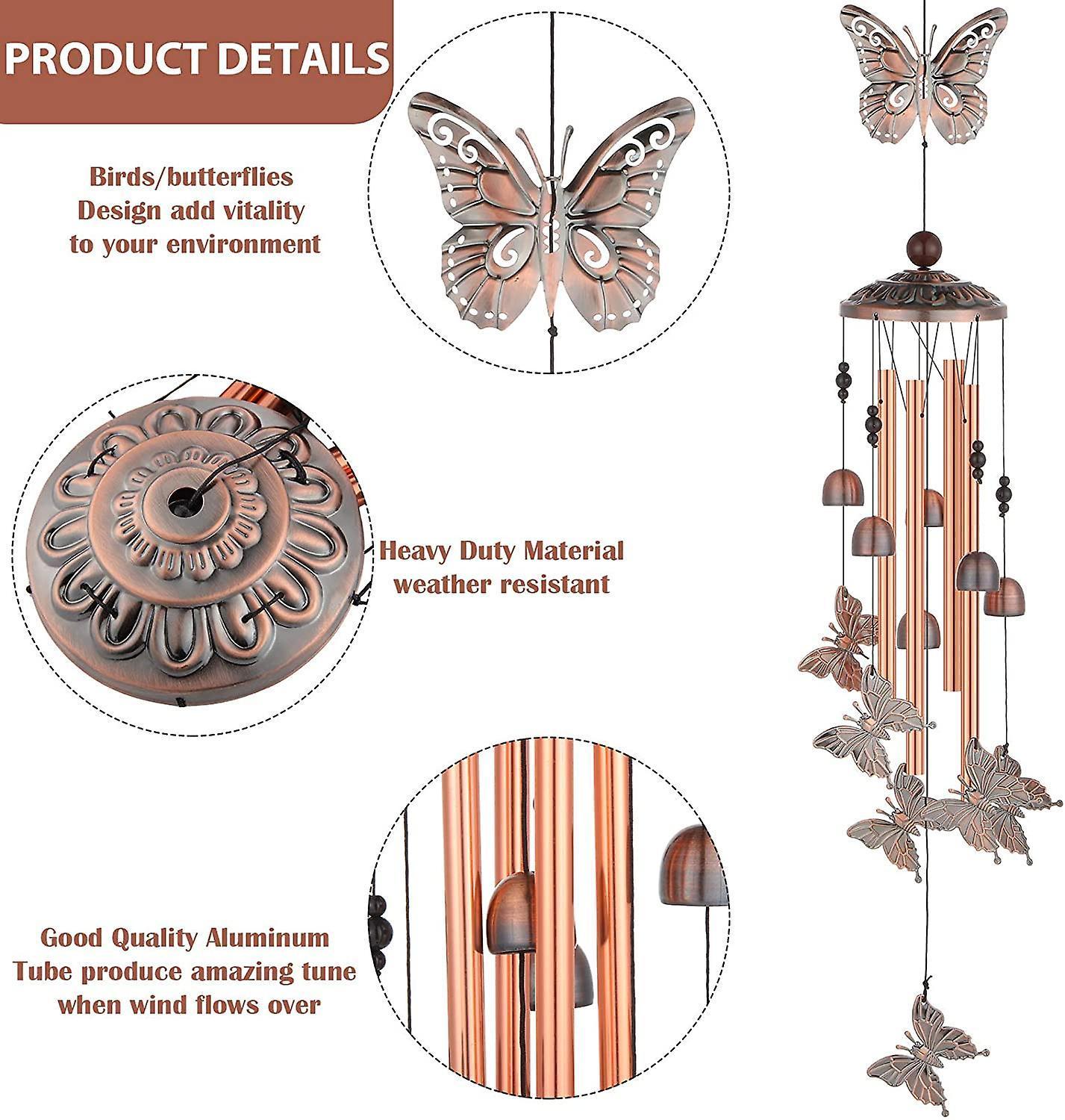 Chim chuông gió đẹp bướm chuông gió trang trí ngoài trời