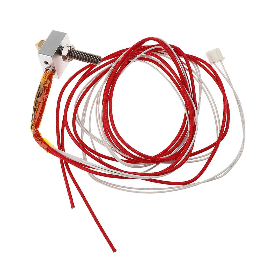 MK8 Hot End Kit 0.4mm Nozzle+ Extruder Throat+Heater Block For 3D Printer