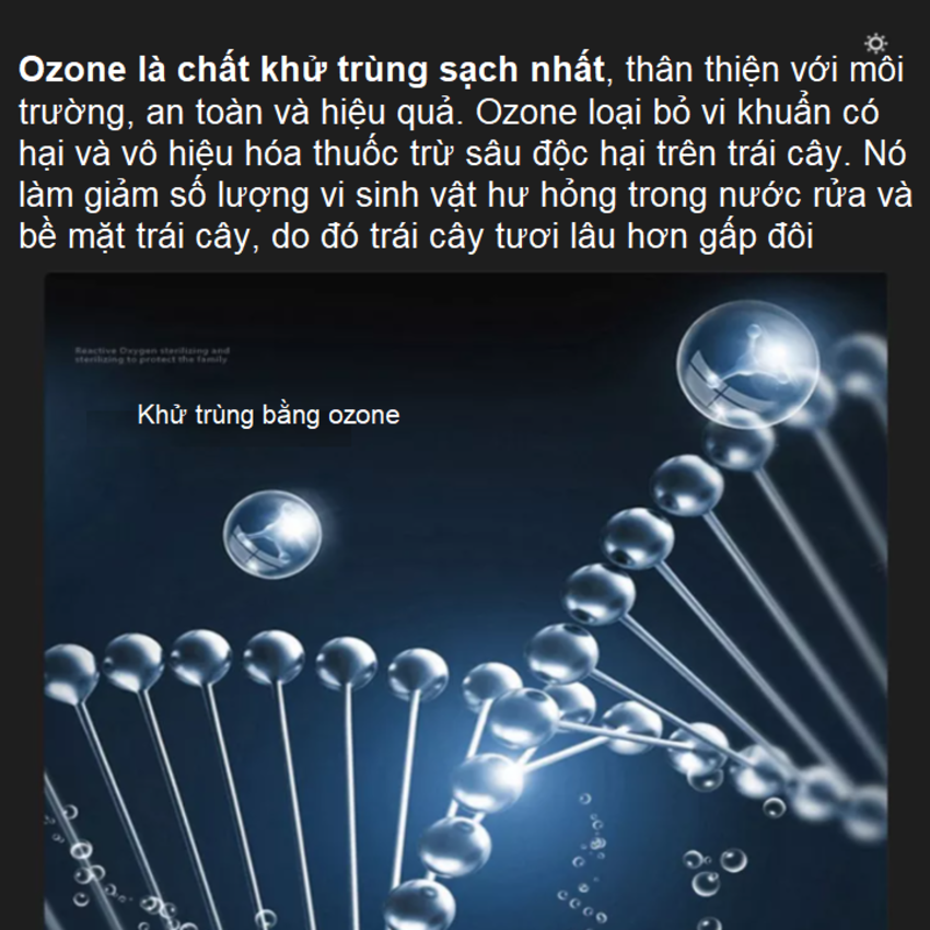Máy rửa và khử khuẩn thực phẩm bằng Ozone, chứng nhận Châu Âu. Thương hiệu Mỹ Septree cao cấp AXM-810. HÀNG CHÍNH HÃNG