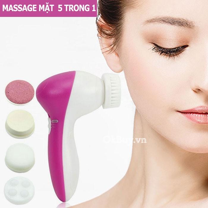 Máy rửa mặt 5 in 1, massage 5in1