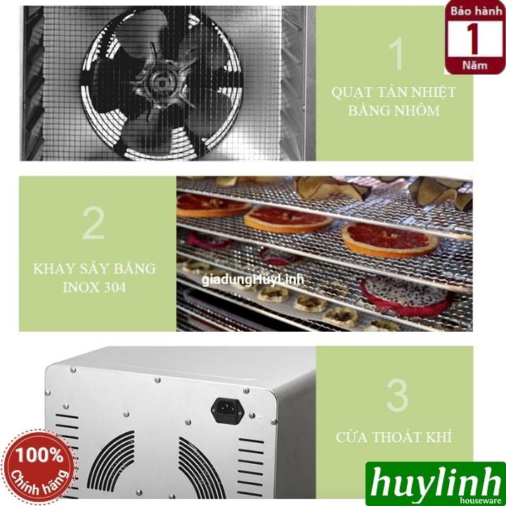 Máy sấy thực phẩm Tiross TS9684 - 700W - 6 khay INOX [Máy sấy trái cây - hoa quả] - Hàng chính hãng