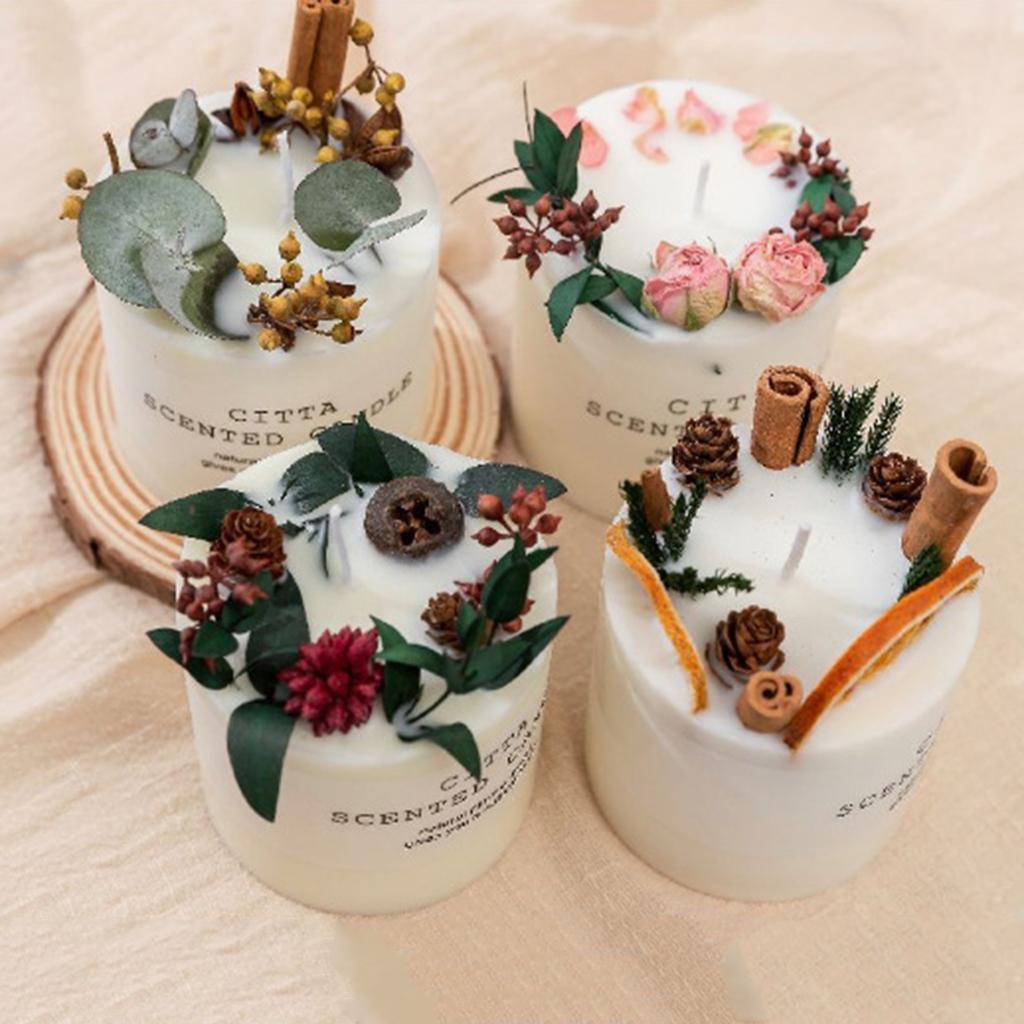 Pack of 4 Scented Candle Fragrance Candles Scented Office Nursery Deoration