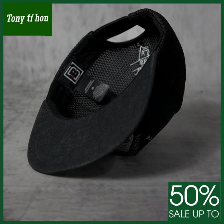 [ Miễn ship / giảm giá ] MŨ NÓN LƯỠI TRAI NAM NỮ SNAPBACK VÀNH PHẲNG LOGO NỔI CÁ TÍNH- đen xanh rêu
