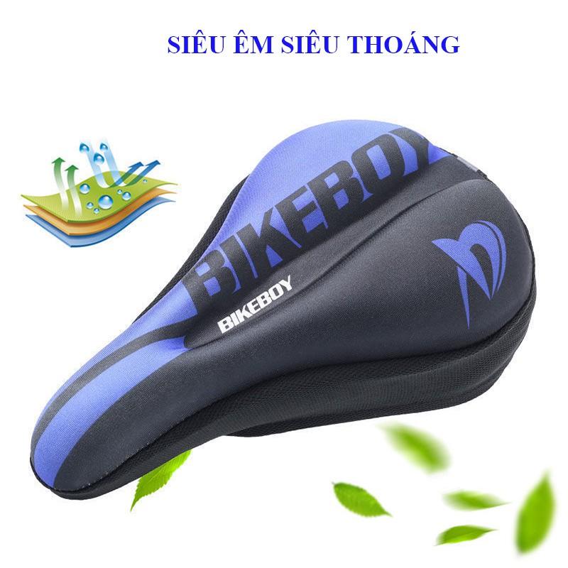 Bọc yên xe đạp thể thao HT-SPORTS bọc silicone dày êm thoáng khí, có phản quang đi đêm tặng kèm bọc mưa