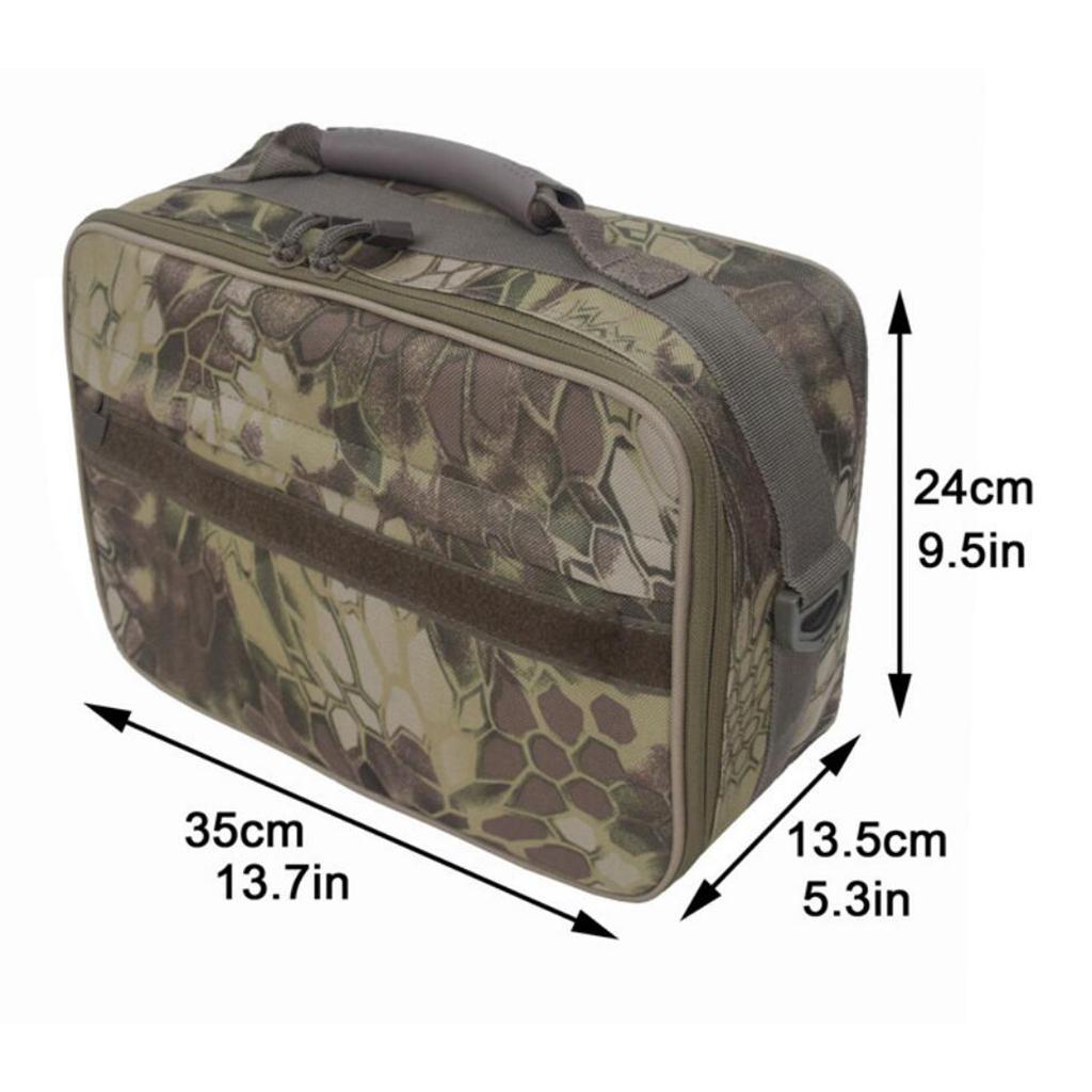 Fishing Reel Storage Bag Large Lure Line Hook Gear Box Tackle Case Holdall Black