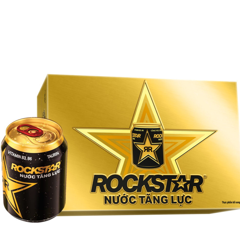 Thùng 24 Lon Nước Tăng Lực Rockstar (250ml/ lon)