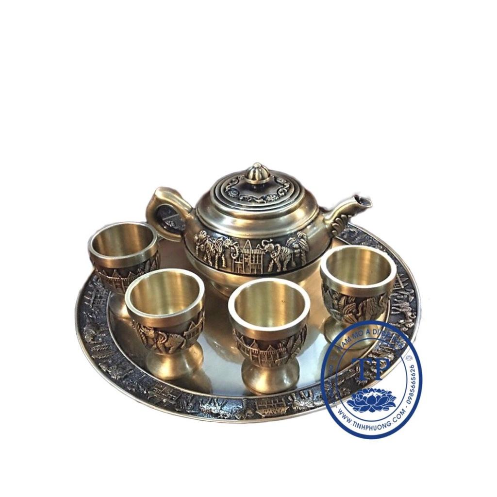 Bộ Ấm Trà Cúng Thần Tài , cúng Gia tiên,cúng tổ công,bằng Đồng KH18416