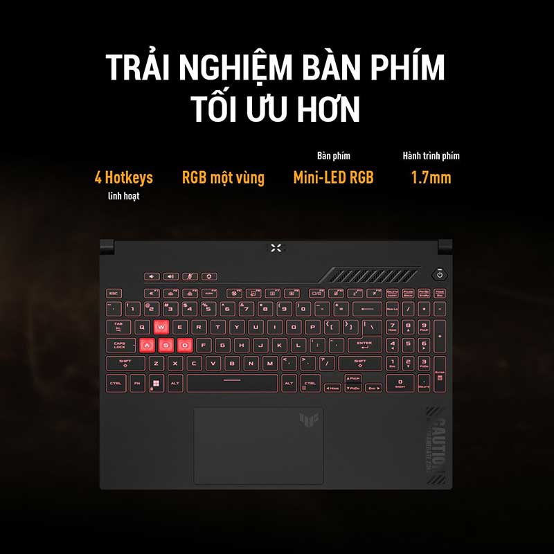 Laptop ASUS TUF Gaming A15 FA507NV-LP046W (Ryzen 7-7735HS | 8GB | 512GB | RTX 4060 8GB | 15.6-inch FHD 144Hz | Win 11| Jaeger Gray) - Hàng Chính Hãng - Bảo Hành 24 Tháng Tại Asus Việt Nam