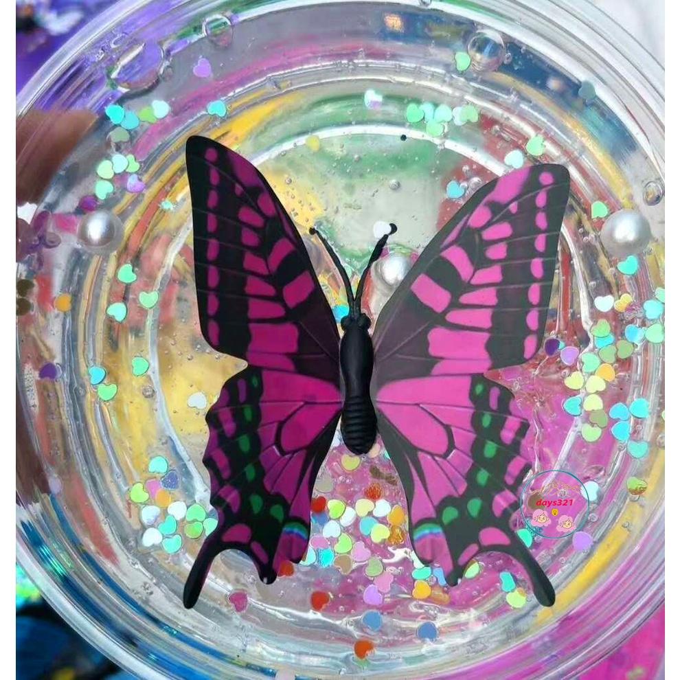 Slime BƯƠM BƯỚM nhũ 9 màu cực đẹp Đồ chơi hũ slam chất nhờn ma quái squishy 120ML