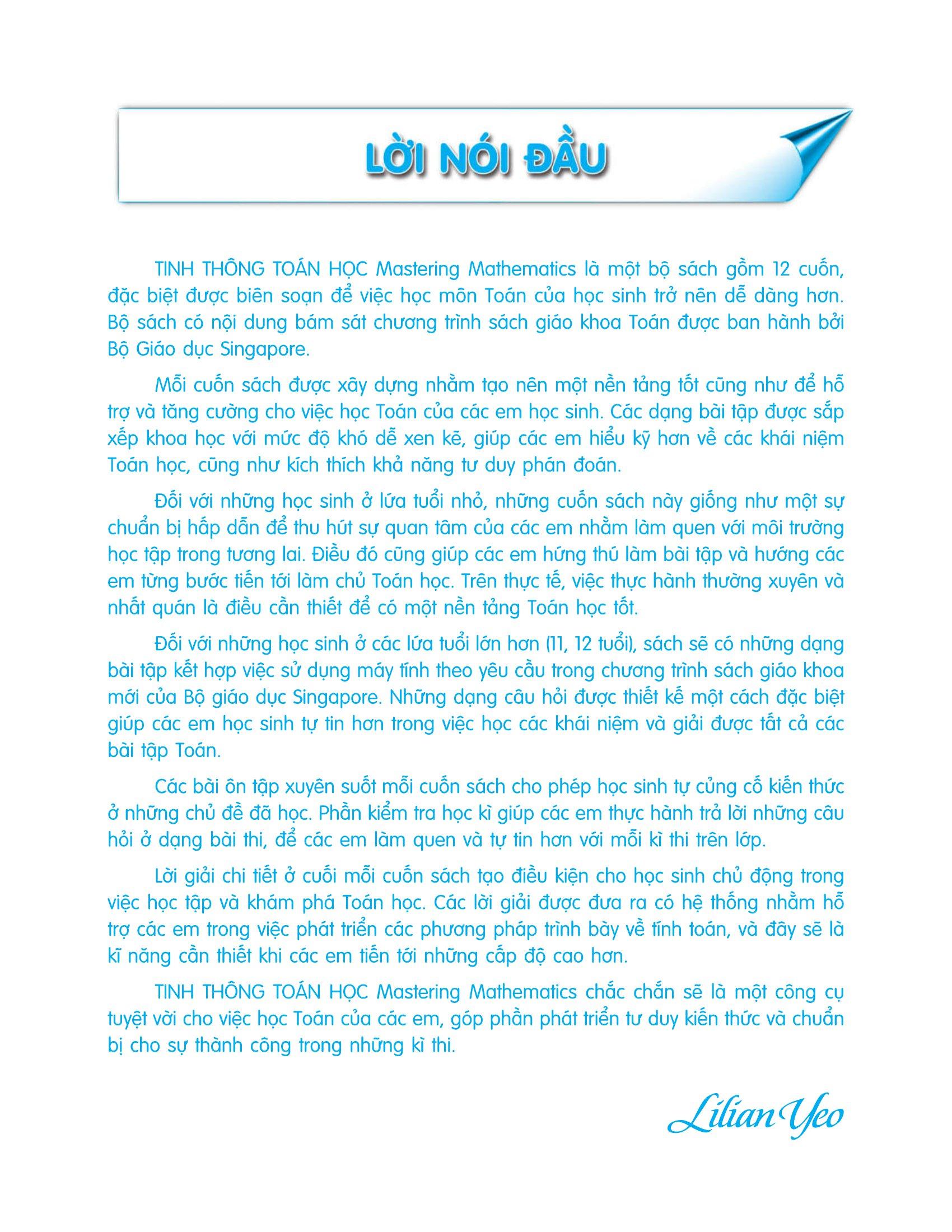 Tinh Thông Toán Học - Mastering Mathematics - Dành Cho Trẻ 10-11 Tuổi - Quyển A