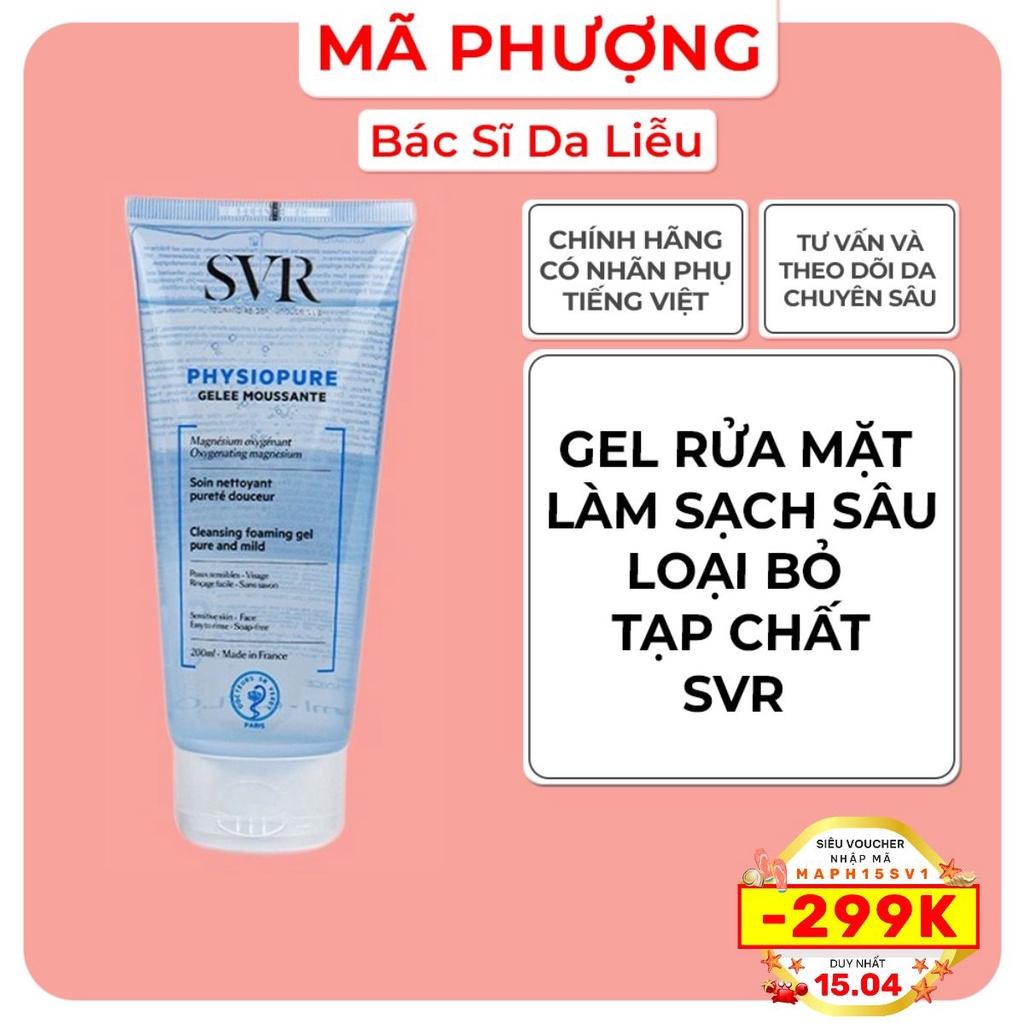 Sữa rửa mặt  SVR Physiopure Gelee moussante cho da nhạy cảm - Hàng Chính Hãng - Dược mỹ phẩm bác sĩ Mã Phượng