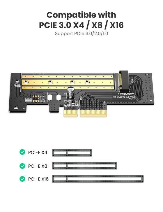 Ugreen UG70503CM302TK M.2 NVME card chuyển ra PCle 3.0 4X Express - HÀNG CHÍNH HÃNG