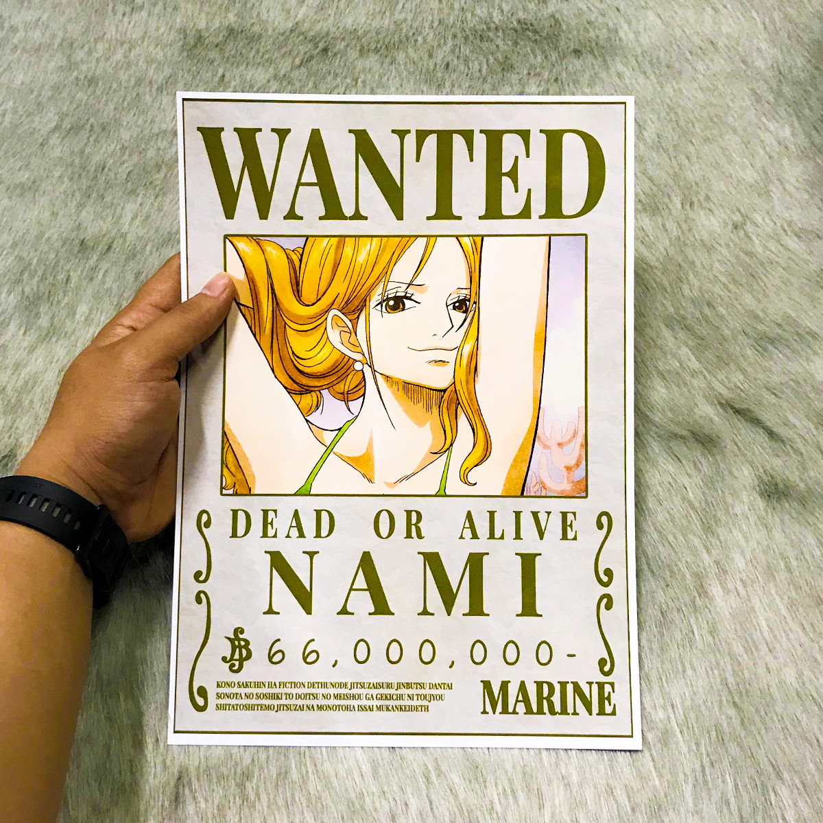 Poster One Piece Nami Mới Nhất, Poster Lệnh Truy Nã Nami (Hình dán tường tiện lợi, Chất lượng Full HD)