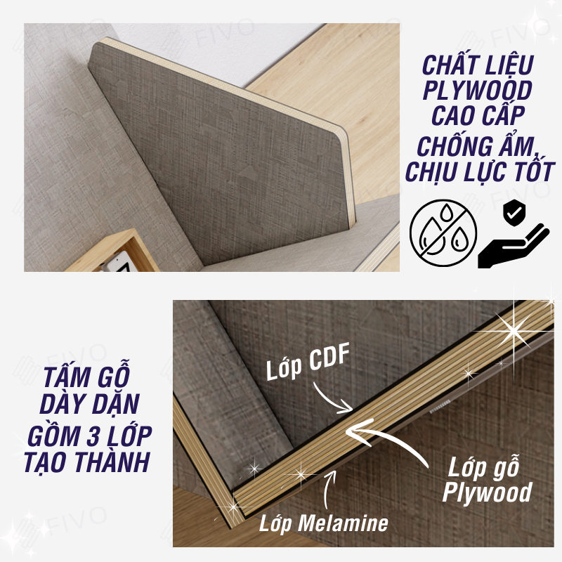 Kệ Sách Gỗ Để Bàn Làm Việc FB29 FIVO, Lắp Ráp Dễ Dàng Không Cần Phụ Kiện, Thiết Kế Hình Chữ V Tiết Kiệm Không Gian
