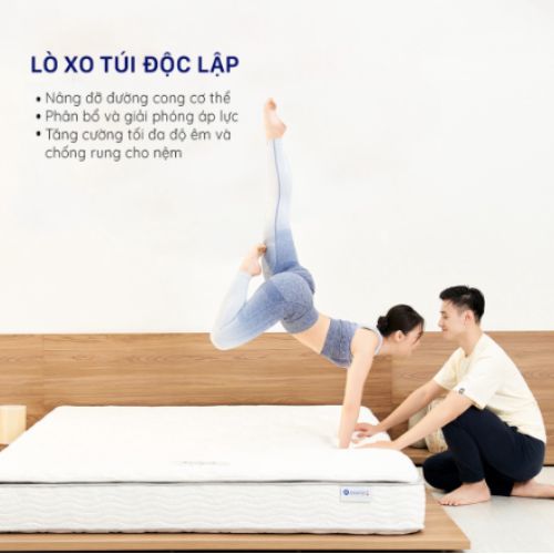 Nệm lò xo túi độc lập Amando Verona 23cm tại Vua Nệm - Cho giấc ngủ cân bằng, trọn vẹn và thư thái