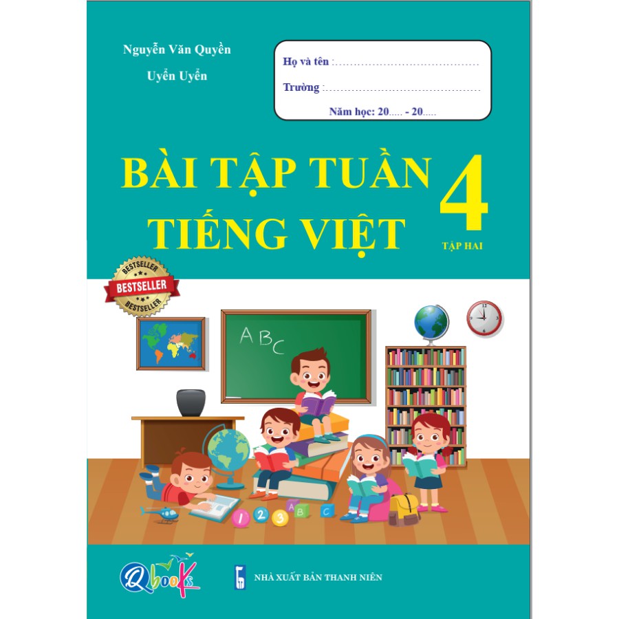 Sách Combo 2 Cuốn Bài Tập Tuần Toán và Tiếng Việt 4 Tập 2