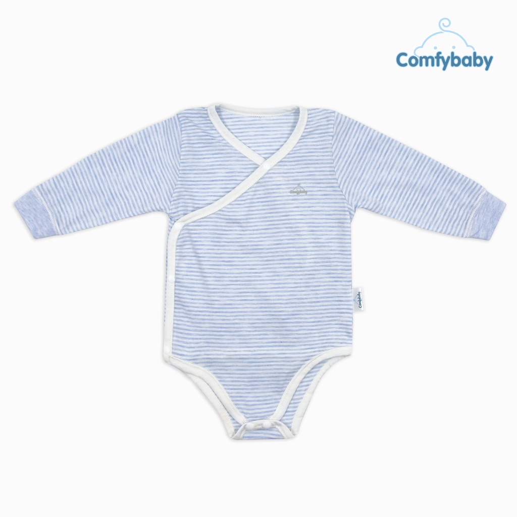 Áo cho bé sơ sinh - Bodysuit giữ ấm ngực dài tay 100% Cotton cho bé  size từ 0-12 tháng hàng chính hãng (Giao màu ngẫu nhiên)