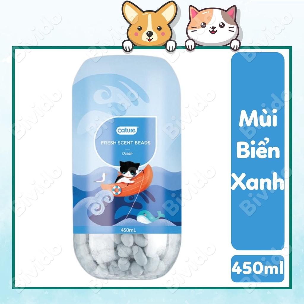 Viên khử mùi, hạt khử mùi cát mèo Cature Fresh Scent Beads 450ml - Bivido