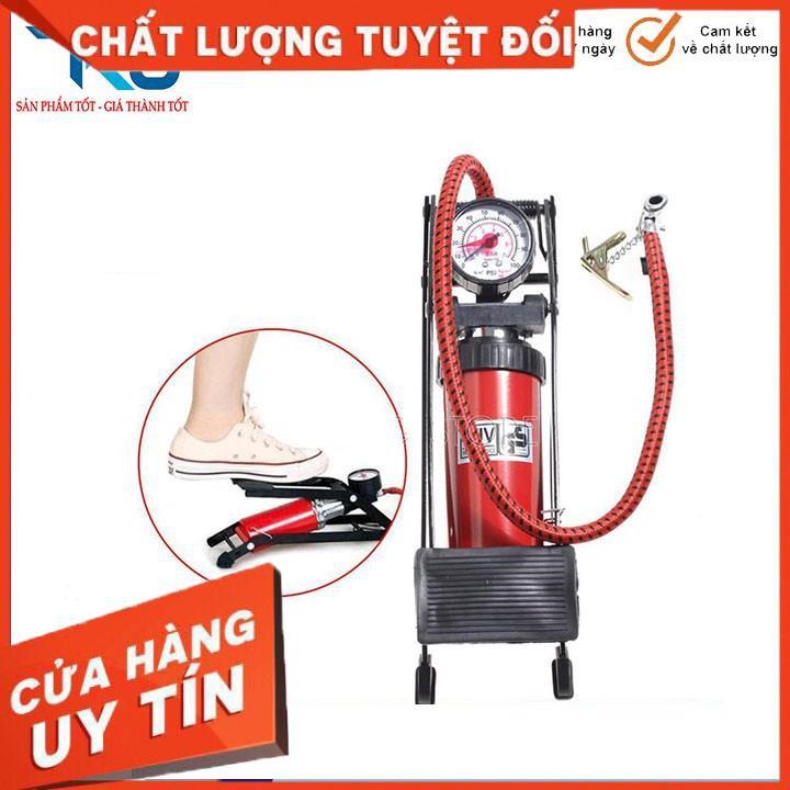 Bơm đạp chân đa năng mini cho ô tô xe máy 1 xilanh nhập khẩu
