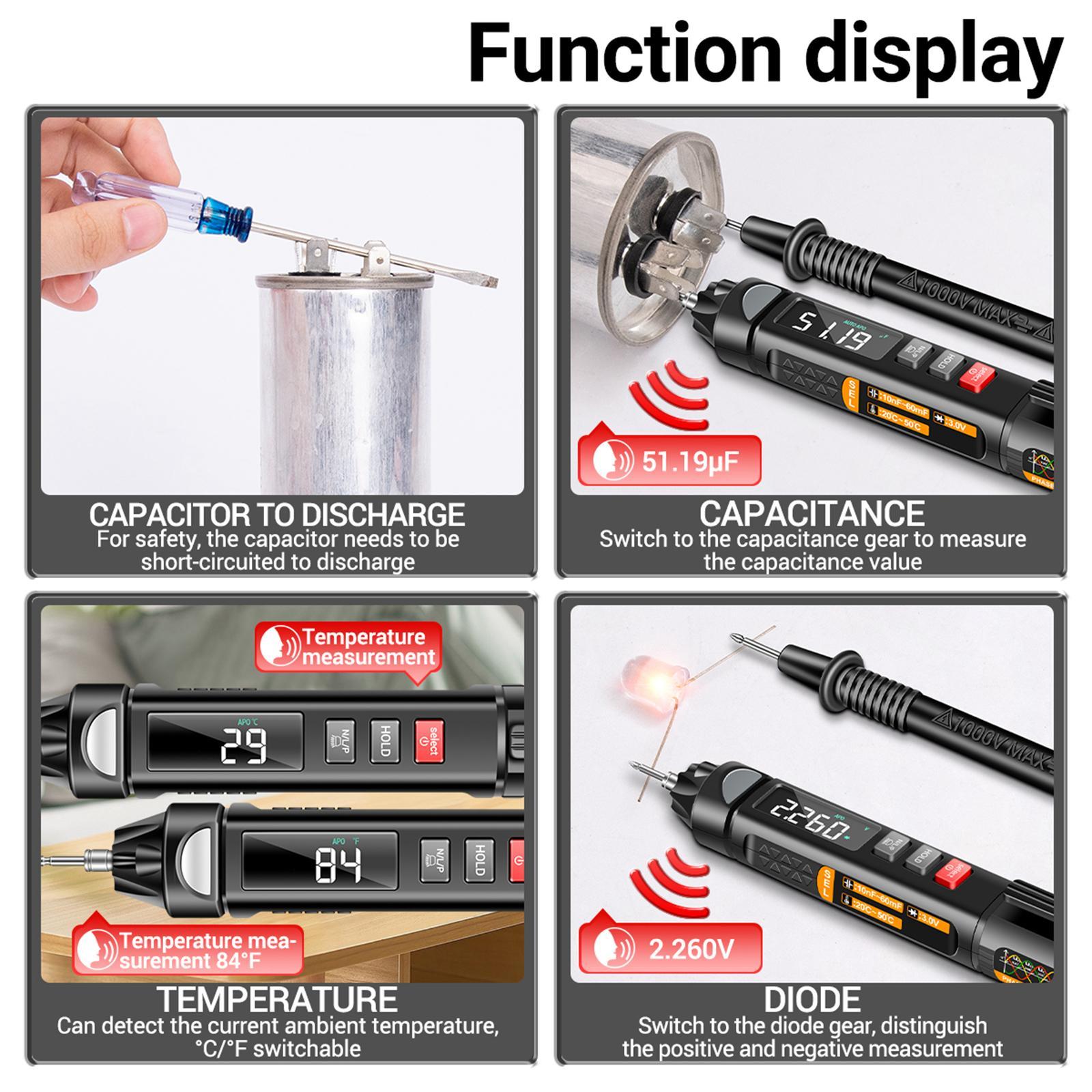 Multimeter Pen Voltage  Multimeter A3009 Continuity Test Voltage s for Automobile Household Appliance Maintenance Car Repair