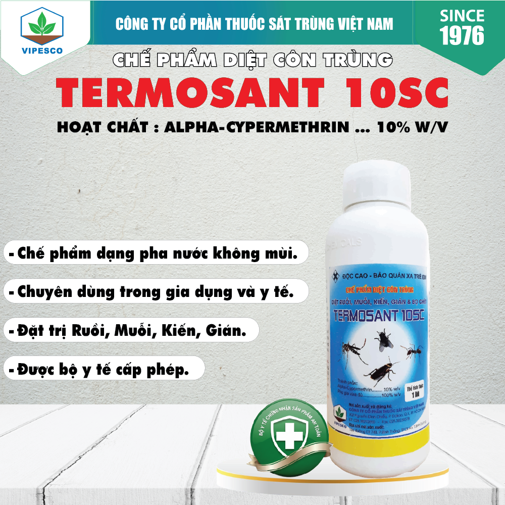 TERMOSANT 10SC (1 lít) - DIỆT RUỒI, MUỖI, KIẾN, GIÁN, BỌ CHÉT