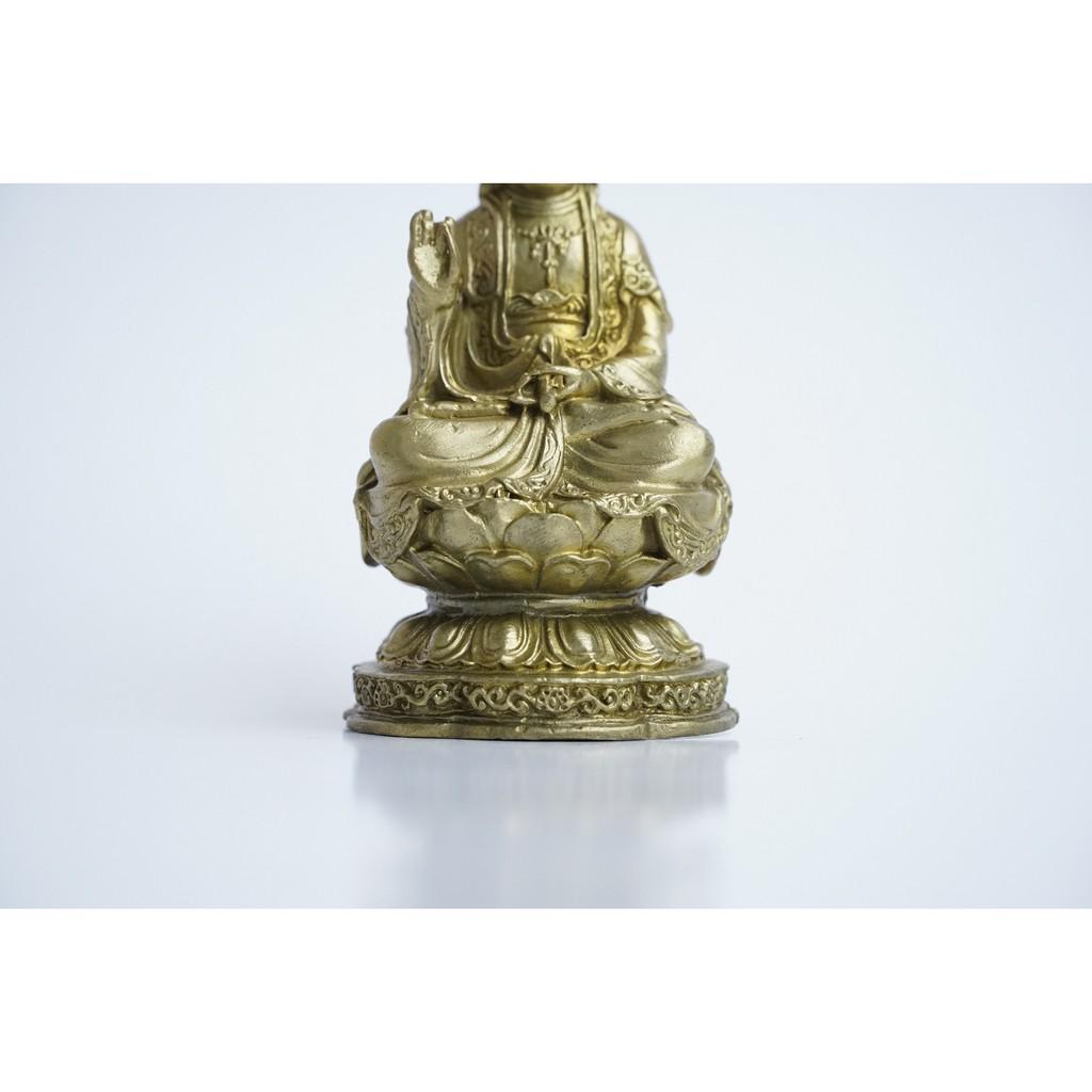 Tượng Phật Quán Thế Âm Bồ Tát bằng đồng ngồi - Cao 10cm