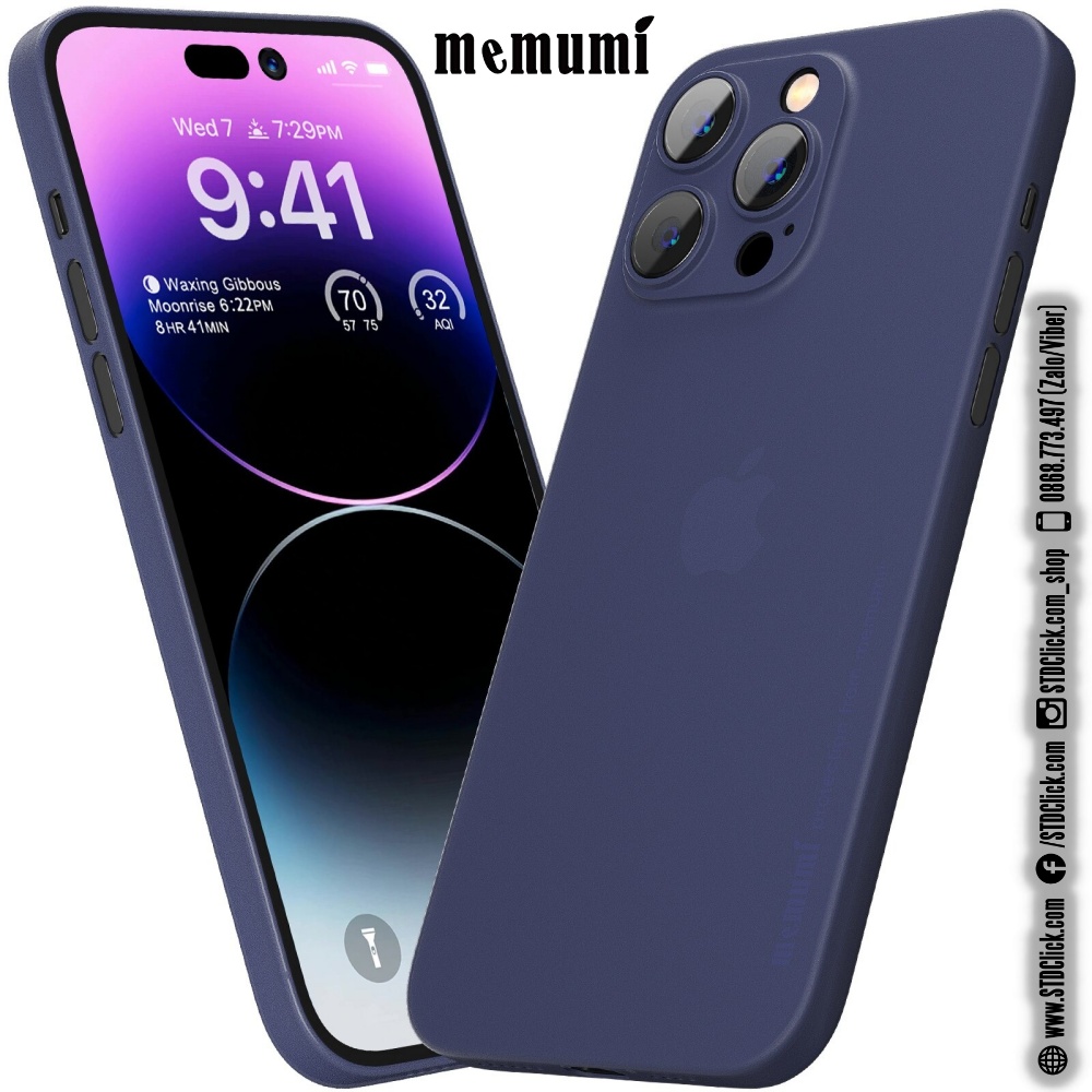 ỐP LƯNG DÀNH CHO ĐIỆN THOẠI IPHONE 14 PRO MEMUMI MỎNG LỤA