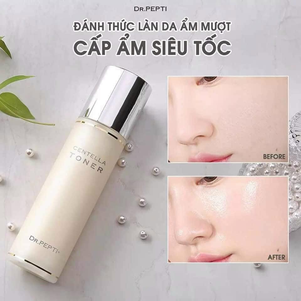 Nước Hoa Hồng Dr.Pepti+ Dưỡng Da Căng Bóng  Centella Toner (180ml )