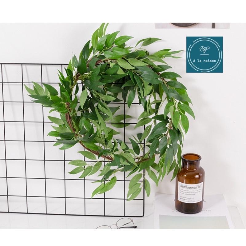 Dây lá liễu dài 180cm đẹp thanh mảnh dùng trong trang trí thiết kế, decor chụp ảnh