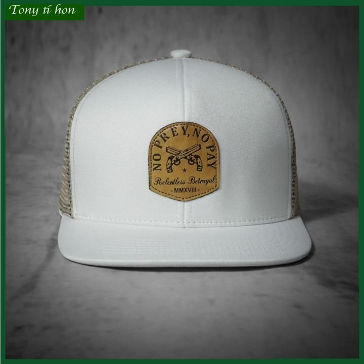 Tony tí hon - Mũ/nón kết lưỡi trai Snapback No Prey cá tính thời trang nam nữ cao cấp màu nâu/ màu trắng