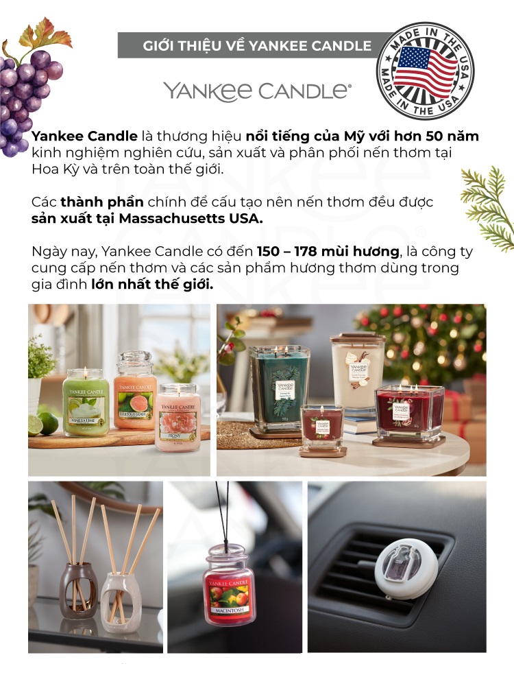 Sáp thơm xe Yankee Candle - Leather