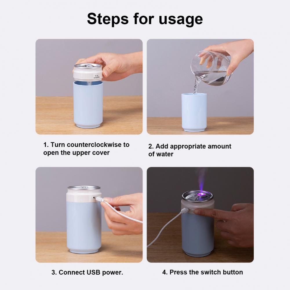 Máy Phun Sương Tạo Độ Ẩm Di Động Quạt USB Mini LED 2-Bánh Răng Điều Chỉnh Để Bàn Tự Động Ngắt Điện Máy Tạo Độ Ẩm Không Khí Xe phụ Kiện