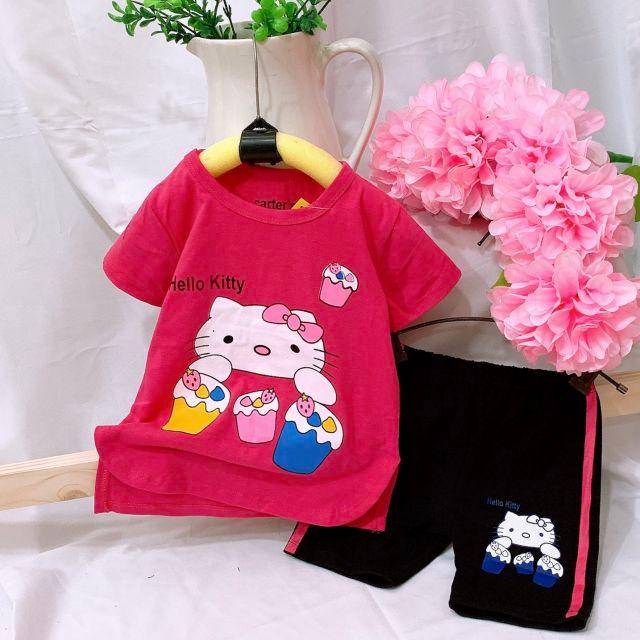 Bộ Cộc Tay Bé Gái Cotton 10-20kg Xuất Khẩu