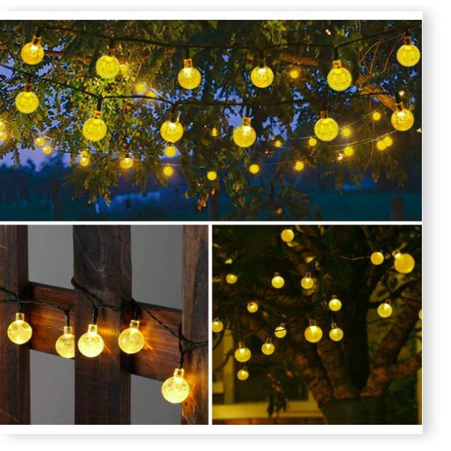 Đèn led trang trí lễ hội, quán coffee bi cầu 50 bóng năng lượng mặt trời