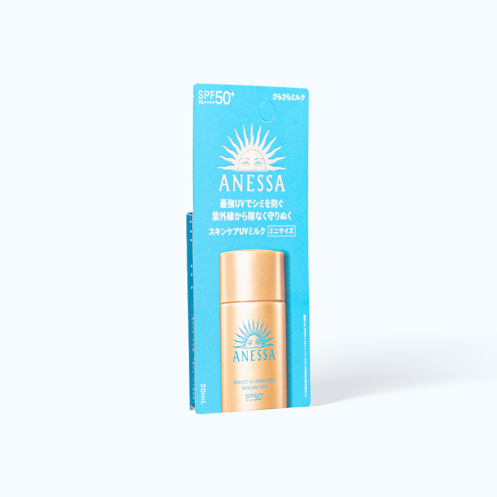 Sữa Chống Nắng ANESSA Perfect UV Sunscreen Skincare Milk Dưỡng Da Kiềm Dầu SPF50+/ PA++++ (Chai 20ml)