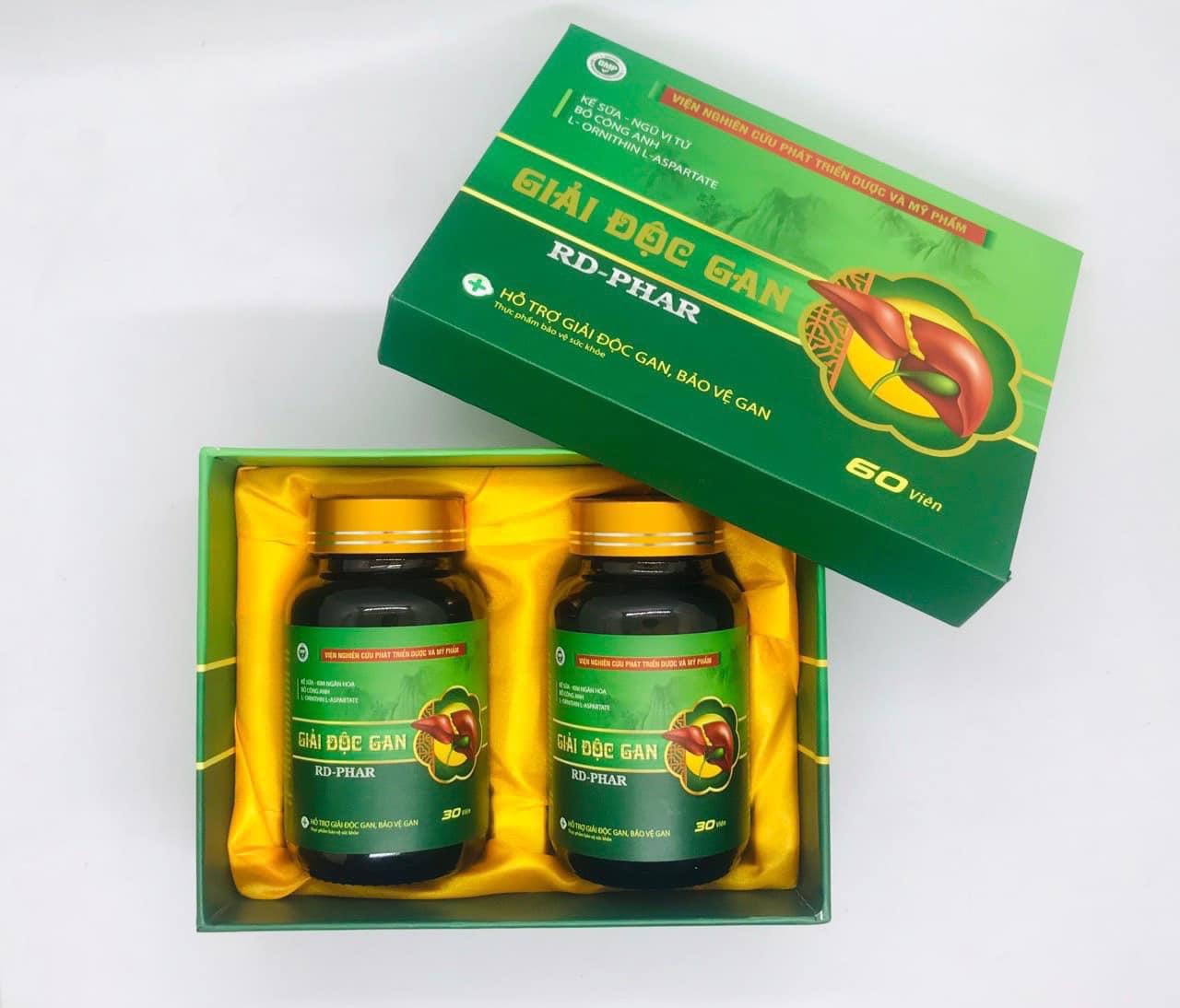 Thải Độc Gan. Loại 2 Hộp 60 Viên. Hỗ Trợ Thải Độc Tăng Cường Chức Năng Gan.