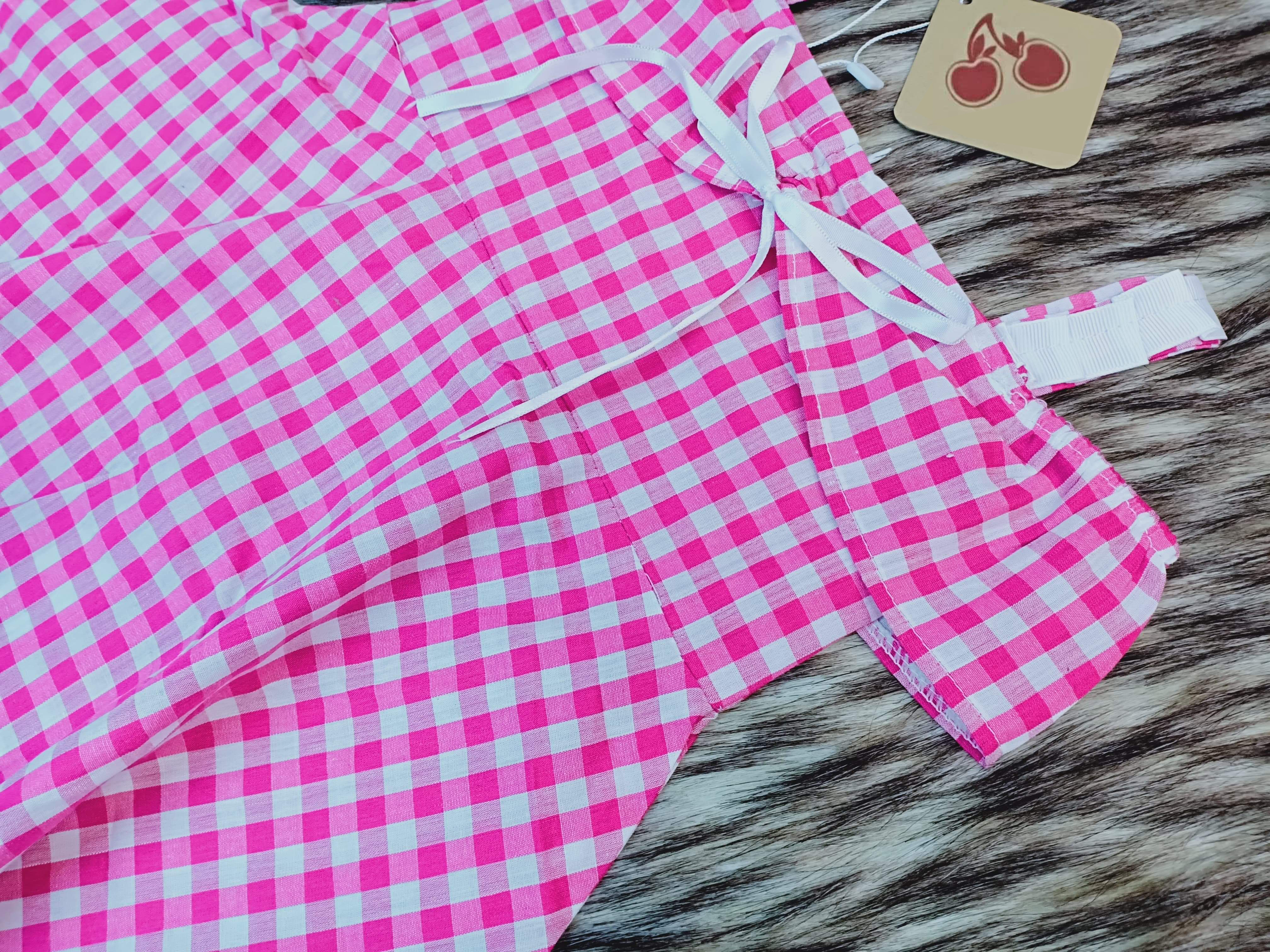 Đầm ca rô thiết kế chuẩn Shop