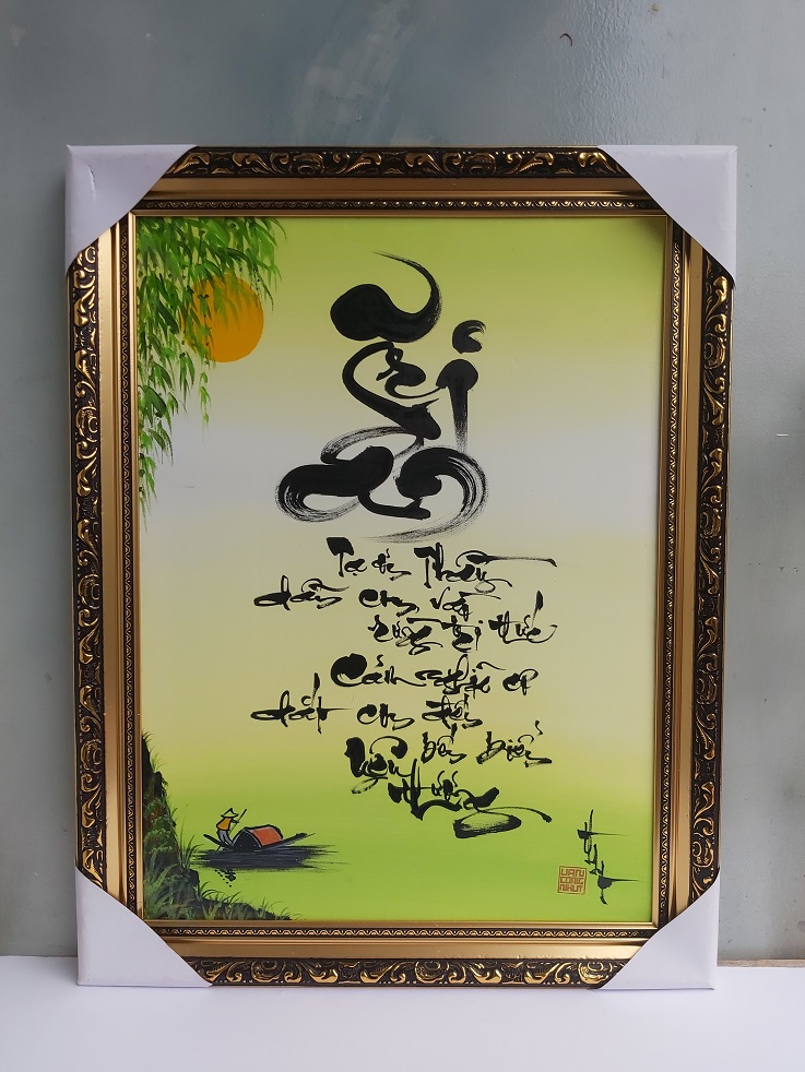 Thư pháp TRI ÂN Thầy cô. Quà tặng 20/11, 8/3, 20/10,  sinh nhật, tết. Tranh treo tường, trang trí.