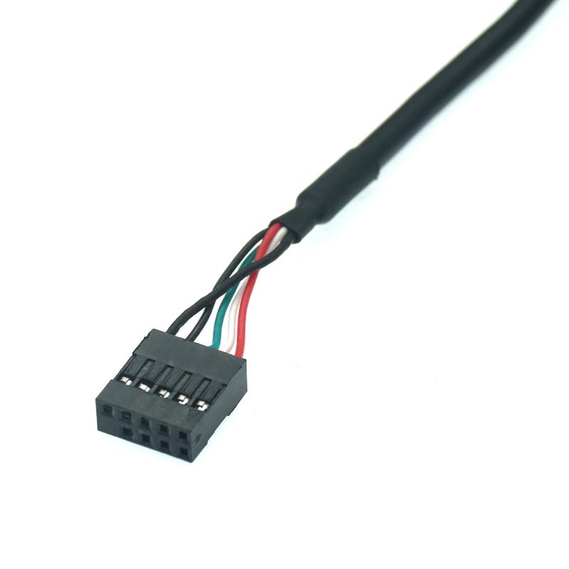 9-pin USB Motherboard Internal Header to USB2.0 Bus Adapter Chassis Built-in Cable for Computer Desktop Cable 10cm 15cm