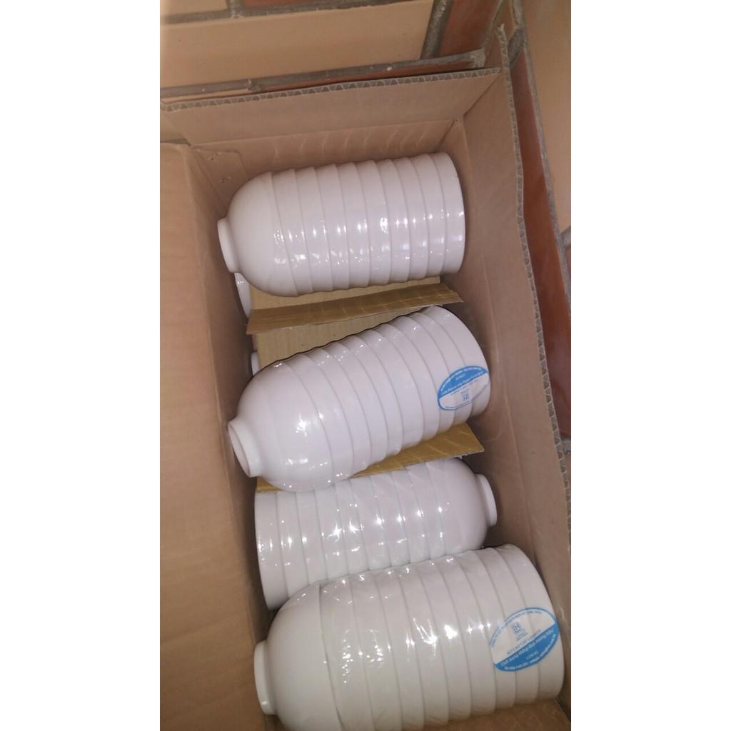 Set 10 chiếc bát ăn cơm sứ trắng hàng đẹp