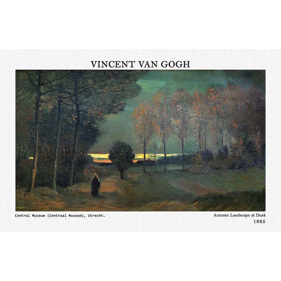 Tranh canvas - Autumn Landscape at Dusk (1885) - Vincent van Gogh