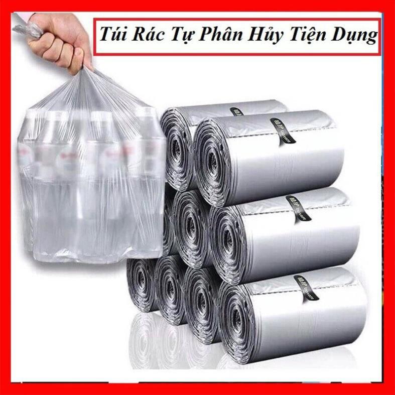 Combo 20 cuộn túi đựng rác tự tiêu màu bạc 110 cái