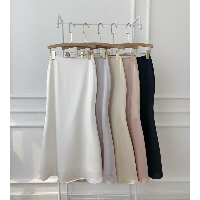 Chen.room Chân váy lụa form đuôi cá sang trọng, trendy, váy xinh đẹp nhà Chen