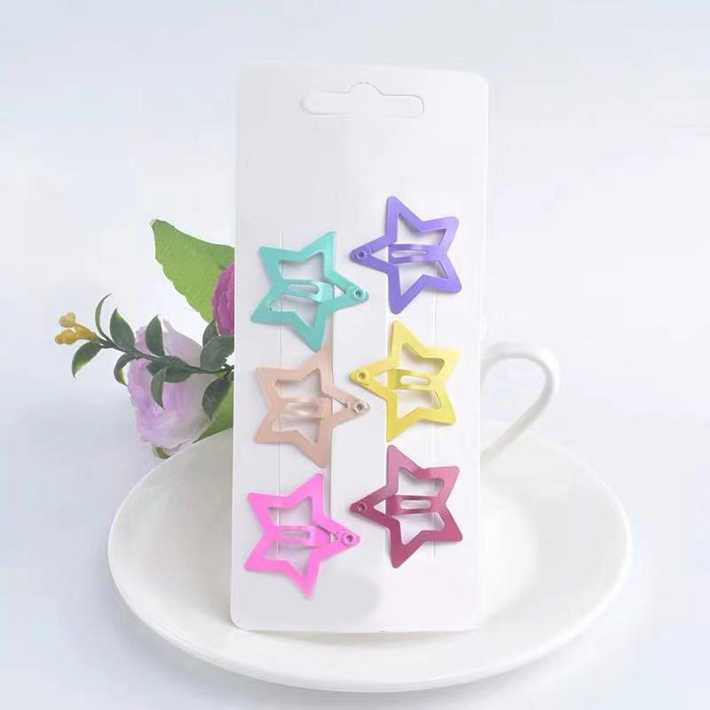 Vỉ 6 kẹp tóc đủ màu mix đồ thêm cá tính