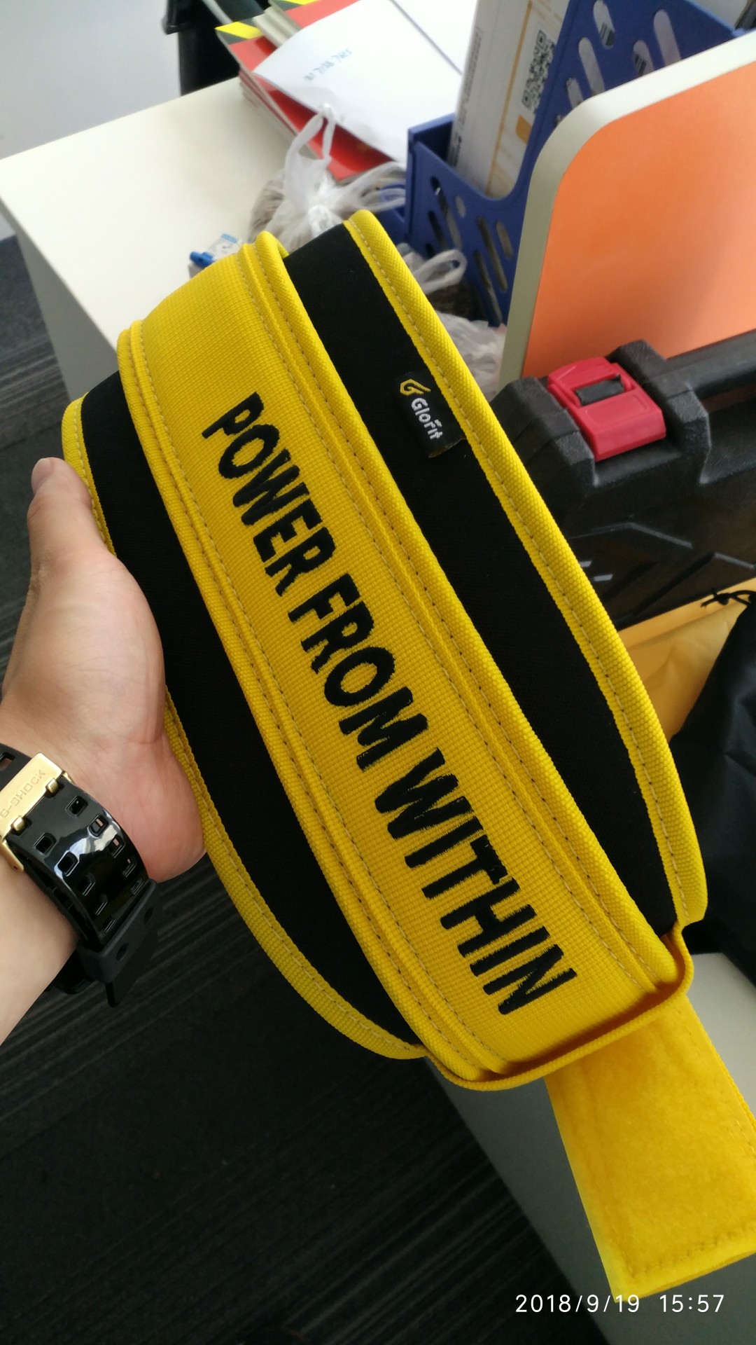 Đai Lưng Tập Gym Glofit-GFHY002. Đai Lưng Tập Thể Hình Cao Cấp (WEIGHT LIFTING BELT) - 