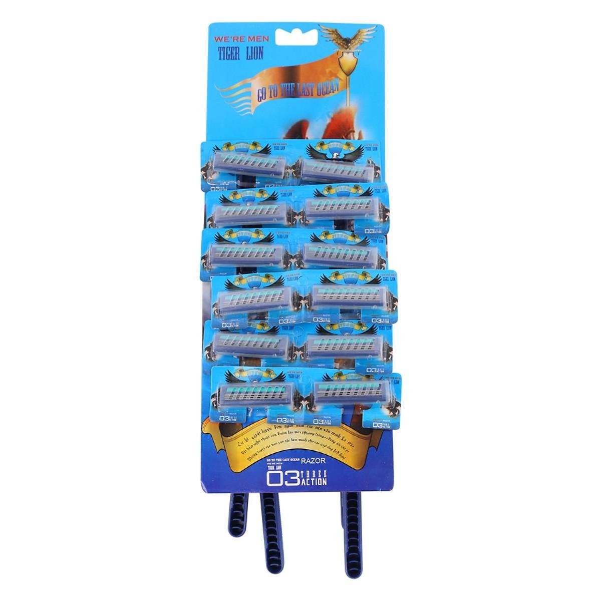 Dao cạo râu 3 lưỡi Tiger (12 cây/ bịch)
